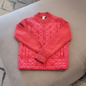Womens puff vest and sweater